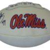 Patrick Willis Autographed Ole Miss Rebels White Logo Football JSA 13855