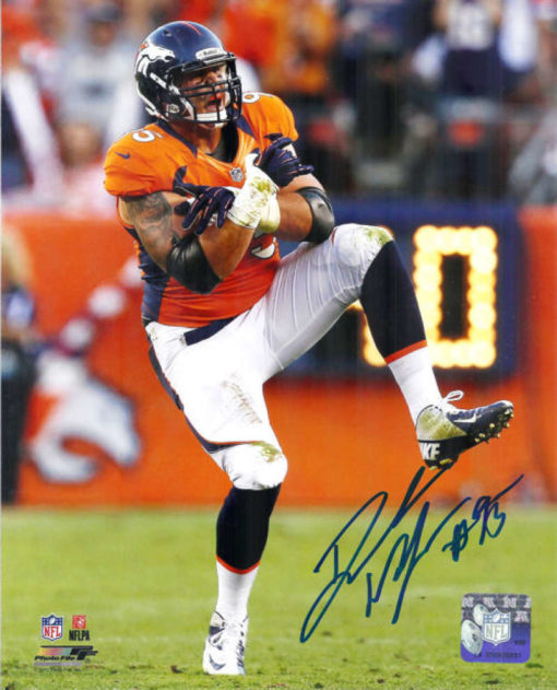 Derek Wolfe Autographed/Signed Denver Broncos 8x10 Photo 13891 PF