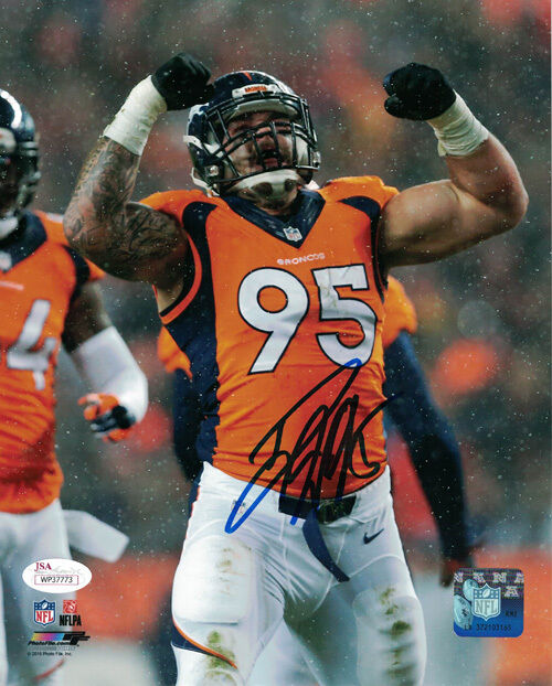 Derek Wolfe Autographed/Signed Denver Broncos 8x10 Photo JSA 13892 PF