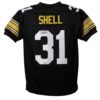 Donnie Shell Autographed/Signed Pittsburgh Steelers XL Black Jersey SGC 13906