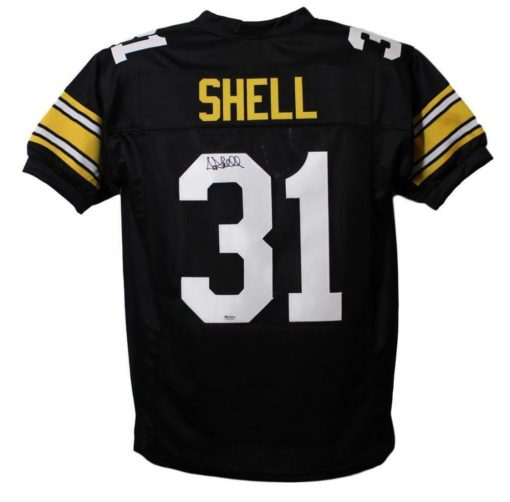 Donnie Shell Autographed/Signed Pittsburgh Steelers XL Black Jersey SGC 13906