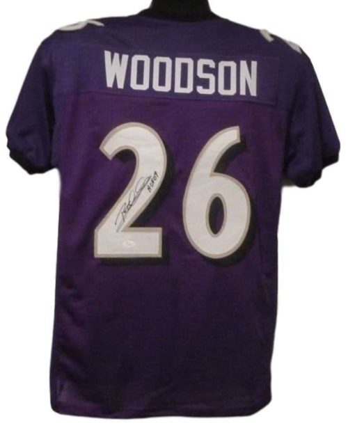 Rod Woodson Autographed Baltimore Ravens Purple XL Jersey HOF JSA 13917