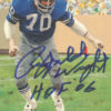 Rayfield Wright Autographed Dallas Cowboys Goal Line Art HOF Blue 13927