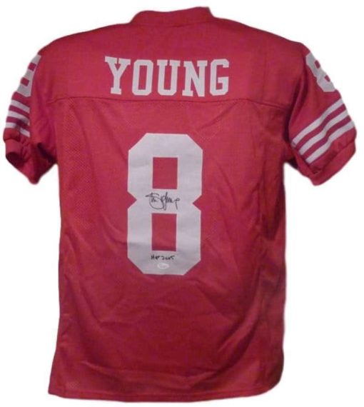 Steve Young Autographed/Signed San Francisco 49ers XL Red Jersey JSA 13944