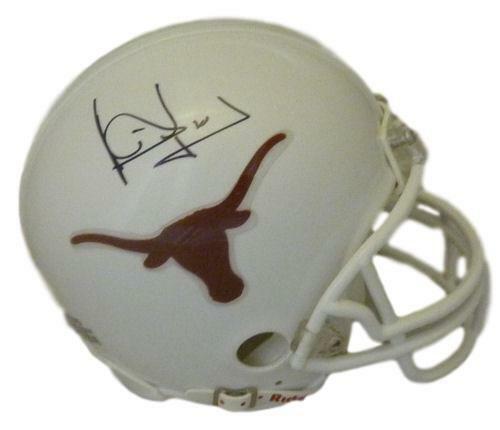 Vince Young Autographed/Signed Texas Longhorns Riddell Mini Helmet JSA 13947