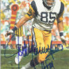 Jack Youngblood Autographed Los Angeles Rams Goal Line Art Card HOF Blue 13951