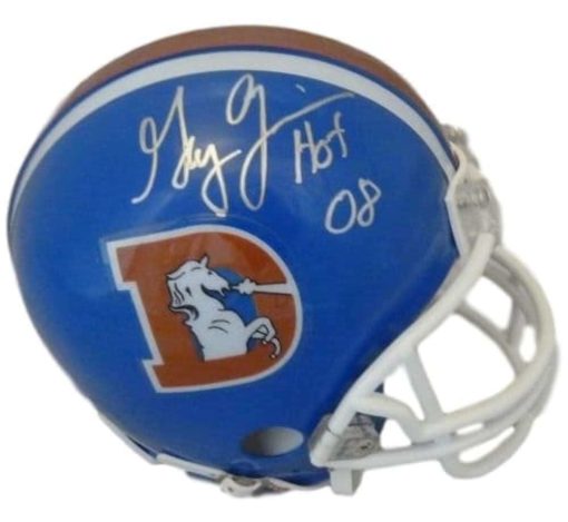 Gary Zimmerman Autographed Denver Broncos D Logo Mini Helmet HOF JSA 13970