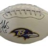 Joe Flacco Autographed/Signed Baltimore Ravens White Logo Football JSA 13995