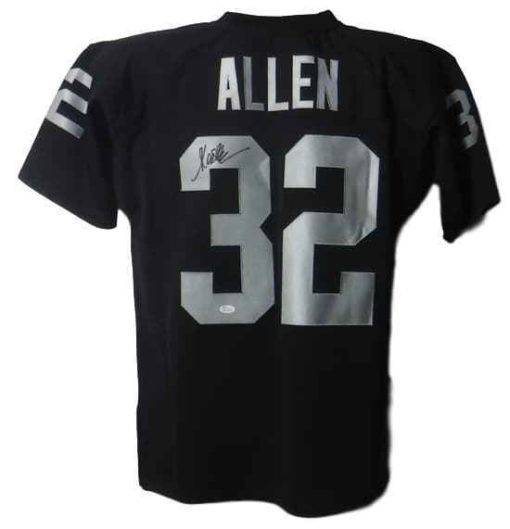 Marcus Allen Autographed Oakland Raiders Mitchell & Ness Black L Jersey JSA 14001