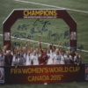 USA Womens Soccer Team Signed 16x20 Photo Champions Solo Lloyd +7 Sigs JSA 14013