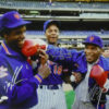 Mike Tyson Doc Gooden Darryl Strawberry Signed NY Mets 16x20 Photo JSA 14033 PF