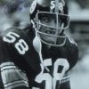 Jack Lambert Autographed Pittsburgh Steelers 16x20 Photo Dracula B&W JSA 14049