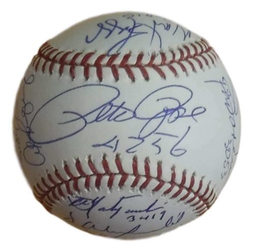 3,000 Hits Club Autographed OML Baseball (Rose, Gwynn, Jeter,+13) Steiner 14055