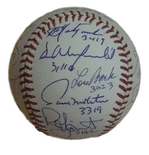 3,000 Hits Club Autographed OML Baseball (Rose, Gwynn, Jeter,+13) Steiner 14055