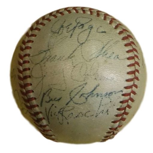 1949 New York Yankees World Series Signed Baseball (Berra Rizzutto +20)JSA 14079