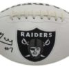 Marquette King Autographed/Signed Oakland Raiders Logo Football JSA 14090