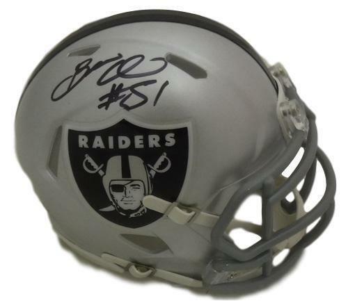 Bruce Irvin Autographed/Signed Oakland Raiders Speed Mini Helmet JSA 14095