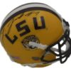 Leonard Fournette Autographed/Signed LSU Tigers Schutt Mini Helmet JSA 14097