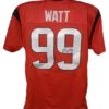 JJ Watt Autographed/Signed Houston Texans Red XL Jersey JSA 14185