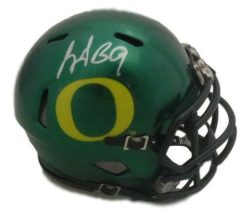 LeGarrette Blount Autographed/Signed Oregon Ducks Speed Mini Helmet JSA 14214