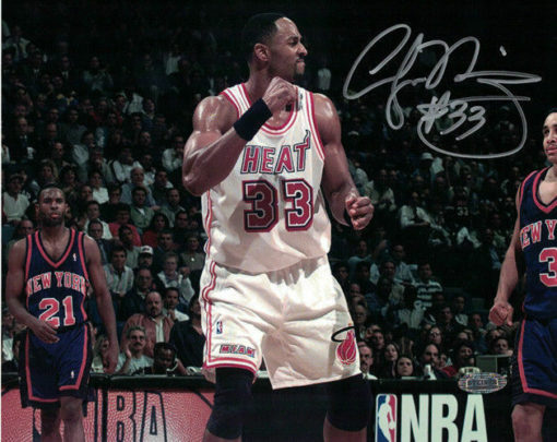Alonzo Mourning Autographed/Signed Miami Heat 8x10 Photo Steiner 14221