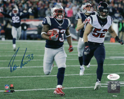 Dion Lewis Autographed/Signed New England Patriots 8x10 Photo JSA 14244