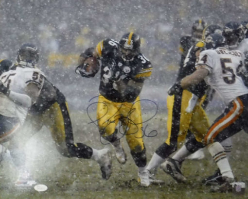 Jerome Bettis Autographed Pittsburgh Steelers 16x20 Photo Snow JSA 14251 PF
