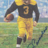 Tony Canadeo Autographed Green Bay Packers Goal Line Art Card Blue JSA 14303