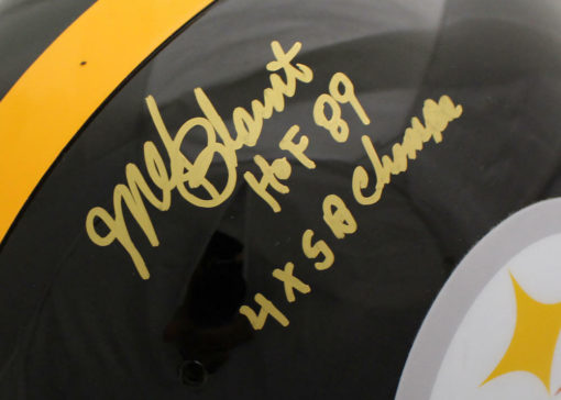 Mel Blount Autographed Pittsburgh Steelers TK Helmet HOF & SB Champ JSA 14321