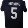 Paul Hornung Autographed/Signed Notre Dame XL Blue Jersey 56 H JSA 14328