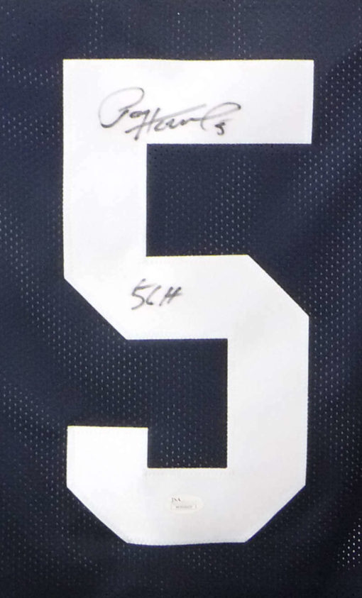Paul Hornung Autographed/Signed Notre Dame XL Blue Jersey 56 H JSA 14328