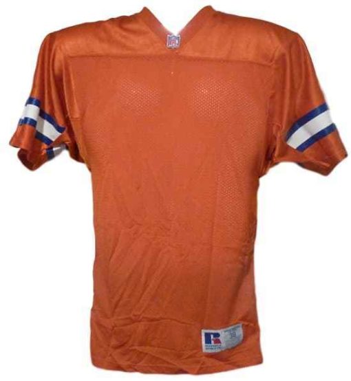 Denver Broncos Size 38 Unsigned Orange Throwback Russell Jersey 14332