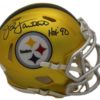 Jack Lambert Autographed/Signed Pittsburgh Steelers Blaze Mini Helmet HOF 14350