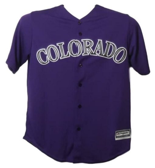 Charlie Blackmon Signed Colorado Rockies Purple XL Majestic Jersey FAN 14390