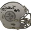 Jack Lambert Autographed/Signed Pittsburgh Steelers Ice Mini Helmet HOF 14420