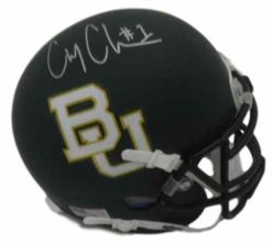 Corey Coleman Autographed Baylor Bears Schutt Matte Green Mini Helmet JSA 14435