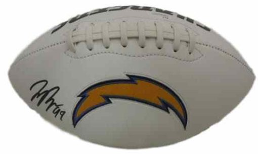 Joey Bosa Autographed/Signed San Diego Chargers White Logo Football JSA 14437