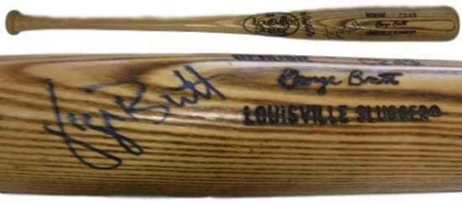 George Brett Autographed Kansas City Royals Game Model Blonde Bat JSA 14488