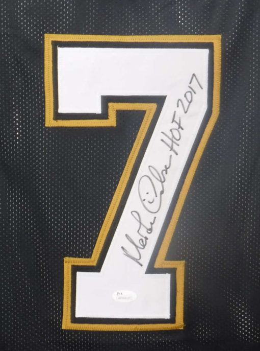 Morten Andersen Autographed New Orleans Saints Black Jersey HOF JSA 14492