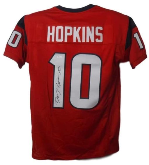Deandre Hopkins Autographed/Signed Houston Texans Red XL Jersey JSA 14508