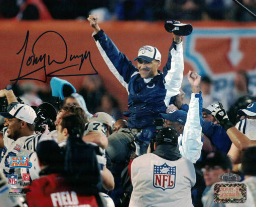Tony Dungy Autographed/Signed Indianapolis Colts 8x10 Photo SB XLI Steiner 14547