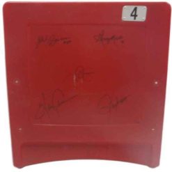 1986 New York Giants Red Stadium Seat Back 5 Sigs Taylor Simms Steiner 14549