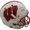 TJ Watt Autographed/Signed Wisconsin Badgers Schutt Replica Helmet JSA 14550