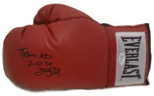 Buster Douglas Autographed/Signed Red Left Boxing Glove Tyson KO JSA 14599