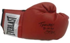 Buster Douglas Autographed/Signed Red Right Boxing Glove Tyson KO JSA 14600