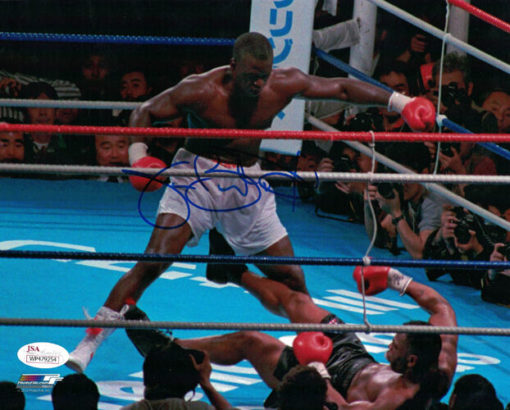Buster Douglas Autographed/Signed Boxing 8x10 Photo JSA 14601 PF