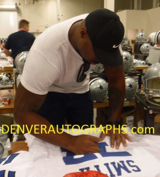 Tyron Smith Autographed/Signed Dallas Cowboys XL White Jersey JSA 14647