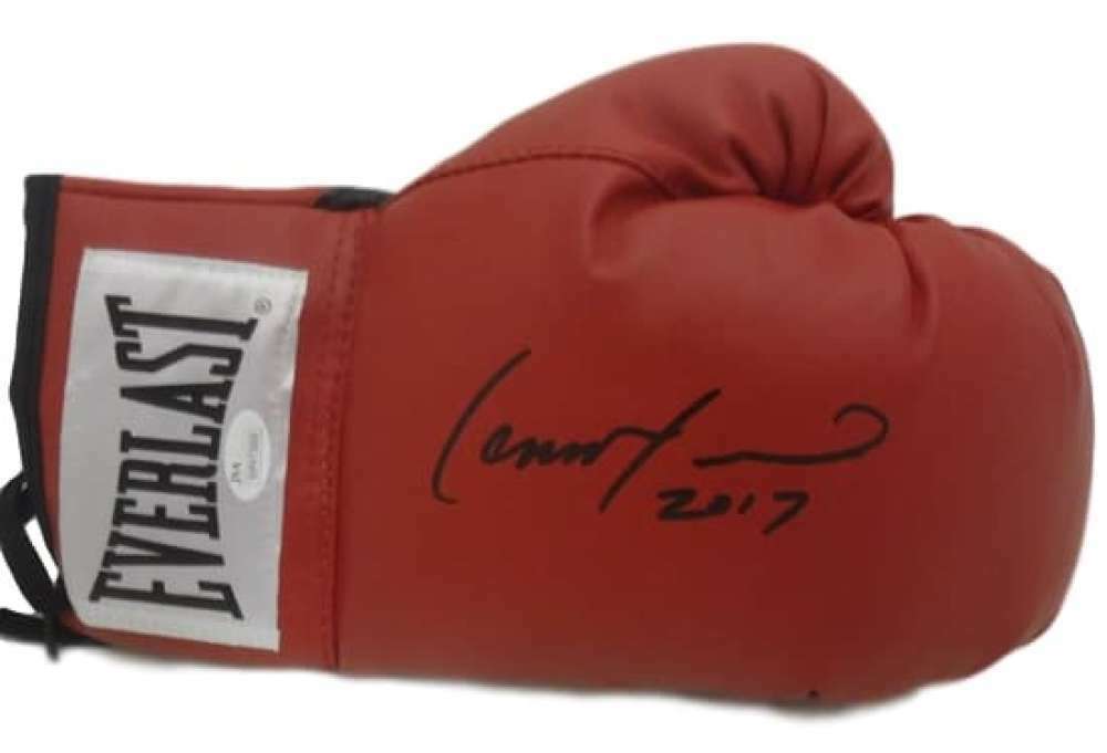 Lennox Lewis Autographed/Signed Everlast Red Boxing Glove JSA 14665