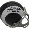 Tom Mack Autographed/Signed Los Angeles Rams Mini Helmet HOF As Is JSA 14670