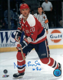 Michal Pivonka Autographed/Signed Washington Capitals 8x10 Photo 14678 PF